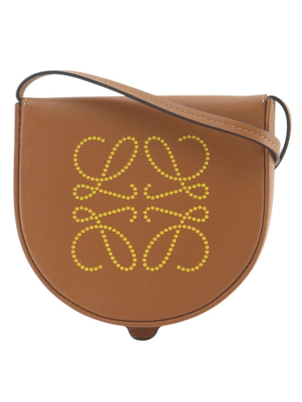Loewe Heel Pouch Mini Anagram Pochette Leather Brown Shoulder